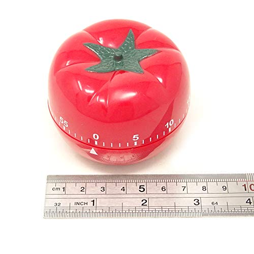 Yueton TOMATO-TIMER-RED Kitchen Craft Mechanical Wind Up 60 Minutes Timer 360 Degree Rotating Tomato Shape Kitchen Cooking Timer thumb #1