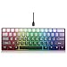 Snpurdiri 60% Wired Gaming Keyboard, 61 Keys RGB Backlit Ultra-Compact Small Gaming Keyboard, for PC/Mac Gamer, Typist, Travel, Easy to Carry on Business Trip (Grey-Black)