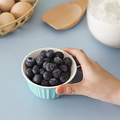 Lifver 6 Oz Ramekins Small Mini Baking Ceramic Ramekins Creme Brulee Ramekins Classic Style Porcelain Ramekins For Baking Souffle Ramekins Bowls Set Of 6 Blue #TOP5