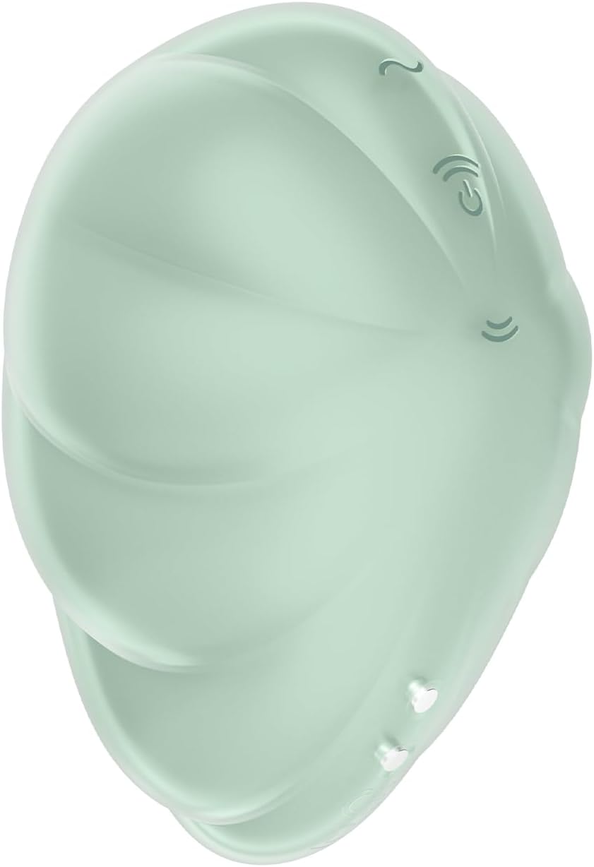 Side view of the Satisfyer Cloud Dancer vibrator in mint color.