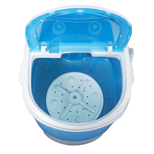 Image of 3 Kg pOrTaBlE MiNi tOp lOaDiNg wAsHiNg mAcHiNe, FoLdAbLe bUcKeT WaShEr wItH MoDeS, sInGlE PeRsOn uSe mObIlE WaShInG & SpIn dRy fOr bAbY ClOtHeS, tRaVeL, lIgHtWeIgHt