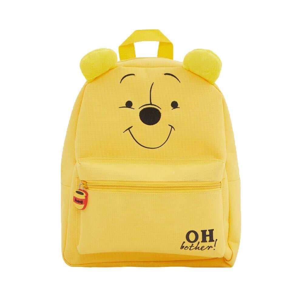 Disney Winnie the Pooh Oh Bother Character Backpack - School Nursery Bag 12" x 10" x 100% Polyester - Yellow, Yellow