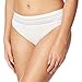 Warner's Women's No Pinches No Problem Cotton Lace Hi-Cut Panty, White, Large
