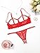 Avidlove Lingerie Set For Women Sexy Bra and Panty 2 Piece Lace Lingerie Set With Underwire Red L