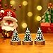 12 Pieces Christmas Tree Tealight Candles Handmade Delicate Tree Candles for Christmas Home Decoration Gifts (Green, White)