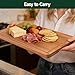 Zeawec 3-Piece Set Bamboo Cutting Board for Kitchen - Crack-Resistant Wood Chopping Boards with Deep Juice Grooves, Pre-Oiled Butcher Block for Meat, Vegetables & Cheese, Carbonized