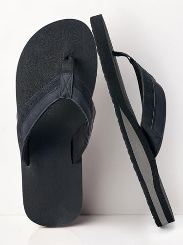 Men's Flip Flop Sandals Arch Support Yoga Mat Beach Sandals Slip On Walking Slides Slippers