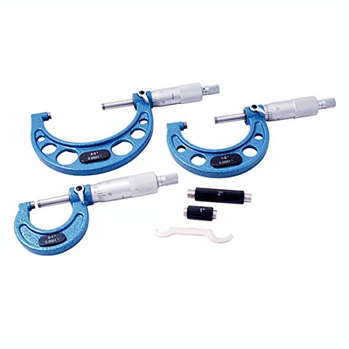 All Industrial 3 Pc. 0-3 Outside Micrometer Set .0001 Graduation