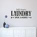 NSRJDSYT Adhesivo de Vinilo para Pared, Cartel de lavandería, calcomanía de Pared, autoservicio Abierto, 24 Horas, Texto, Mural de Pared, Lavadora, DEC de la Sala 57x28cm