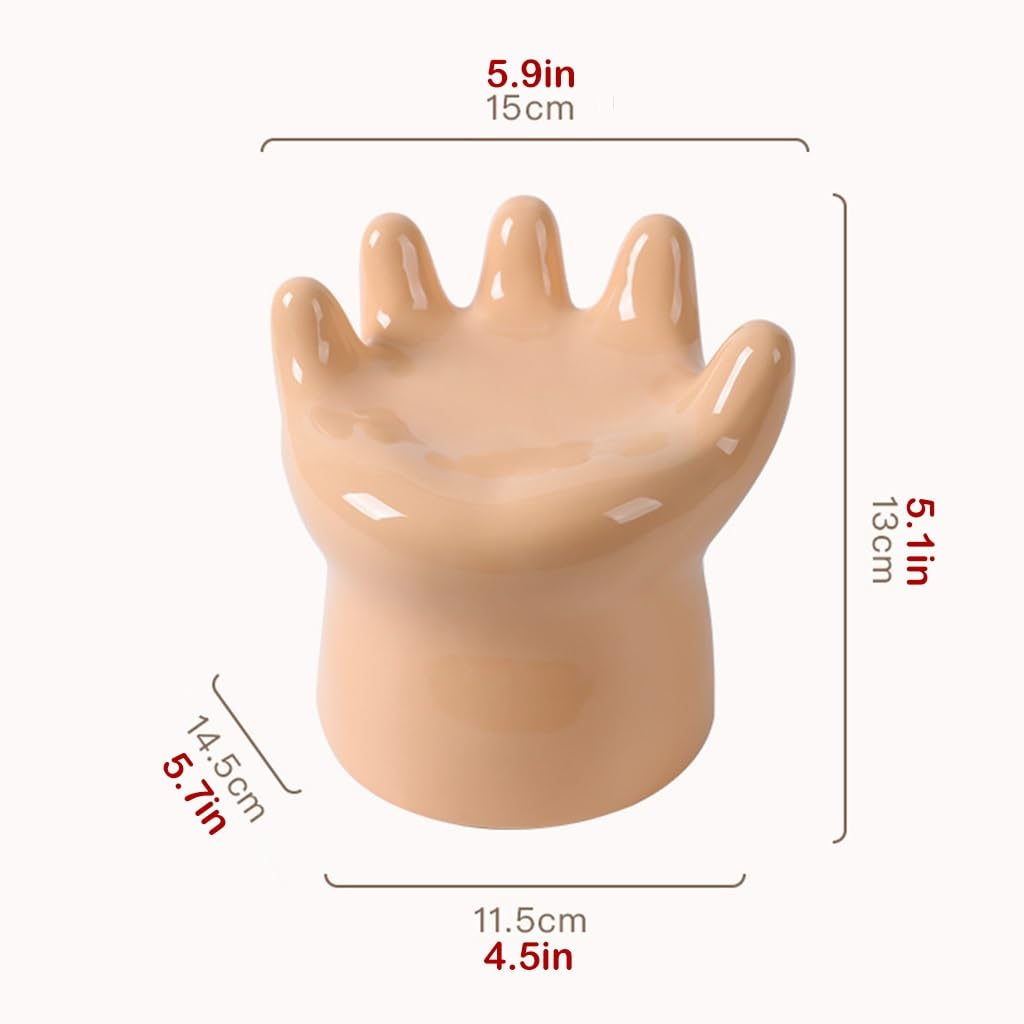 Ceramiczny organizer na pierścionki, posąg palmy, taca na biżuterię, taca na klucze, dekoracja stolika kawowego, dekoracyjne tace, ozdoby, stojak na zegarki telefoniczne