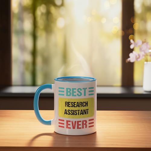 Mug cerámico Research Assistant azul/blanco miniatura 3