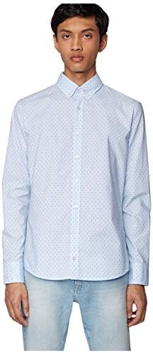 Hugo Boss Men's Button Down Shirt, Blue 