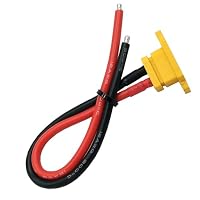 LINSYRC 2 Stücke XT60E-F Buchsenstecker XT60 Buchse Adapter mit 20cm 12AWG Kabel für RC Lipo Akku FPV Racing Quadcopter Drohne – Ansicht 3