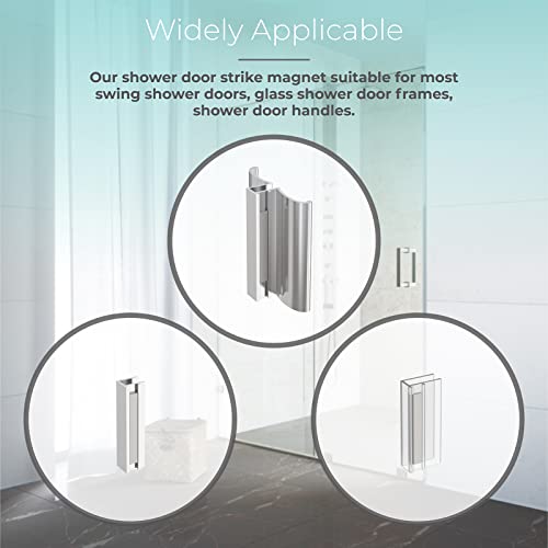 Grongu Shower Door Magnet - 2-1/2 In Long Shower Door Strike Jamb Replacement Magnet For Glass Shower Doors Swing Shower Doors Shower Door Handle #TOP3