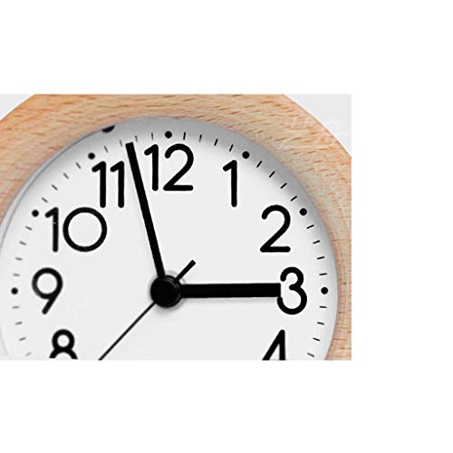 Reloj despertador de doble campana con retroiluminación nocturna y esfera 3D 3