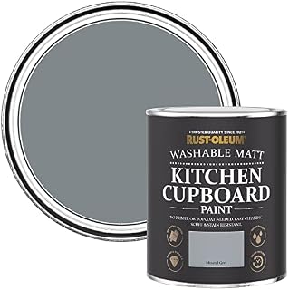 Rust-Oleum Grey Kitchen Cupboard Paint in Matt Finish - Winter Grey 750ml