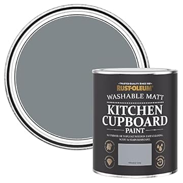 Rust-Oleum Grey Kitchen Cupboard Paint in Matt Finish - Mineral Grey 750ml
