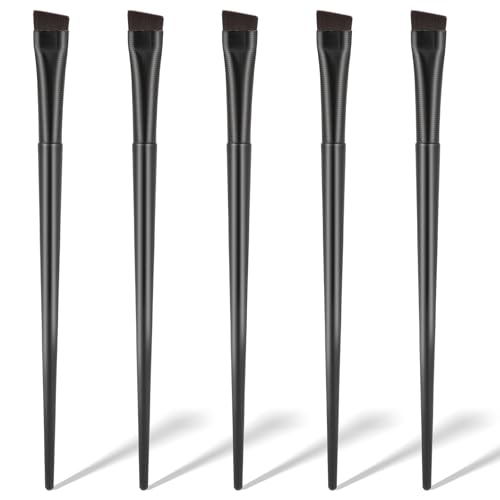 50 Pcs Eyebrow Tint Brushes Angled Eyeliner Brushes Eyebrow Brush Applicator, Ultra Thin Angled Eyeliner Eyeshadow Makeup Brush Applicator