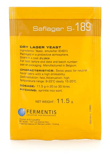Saflager S-189 Dry Lager Yeast 11.5g - 6 Pack