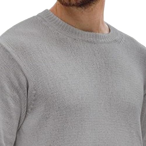 Men's Essential Thermal Crewneck Sweater Classic Long Sleeve Pullover Ribbing Edge Knitted Sweaters2
