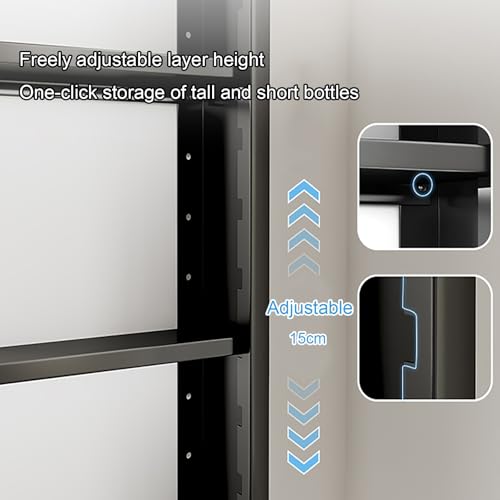 Armoire murale réglable en métal pour optimiser un petit espace