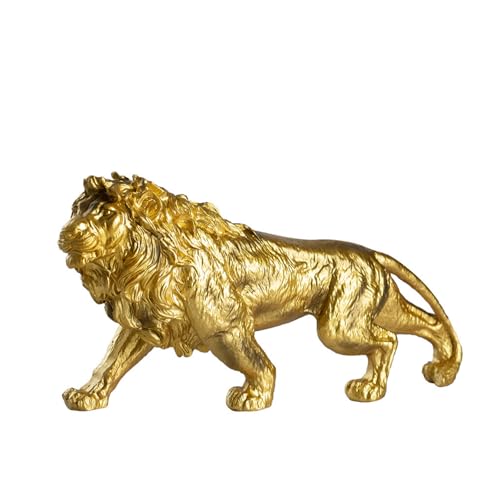 HIRAIDAI Escultura Decorativa Adorno De León De 25,5X11,5X6CM para Sala De Estar, Escritorio, Oficina,...