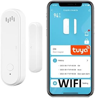 Sone Smart One WLAN Türalarm Fensteralarm mit Sirene Tuya 2xAAA Weiß | sirene, app alarm, 2.4ghz wlan, ohne hub, türkontakt, 2xaaa