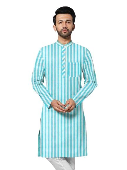 Men Comfortable Kurta Ethnic Long Sleeve Regular Fit Traditional Outfit for Daily Use-picture-31