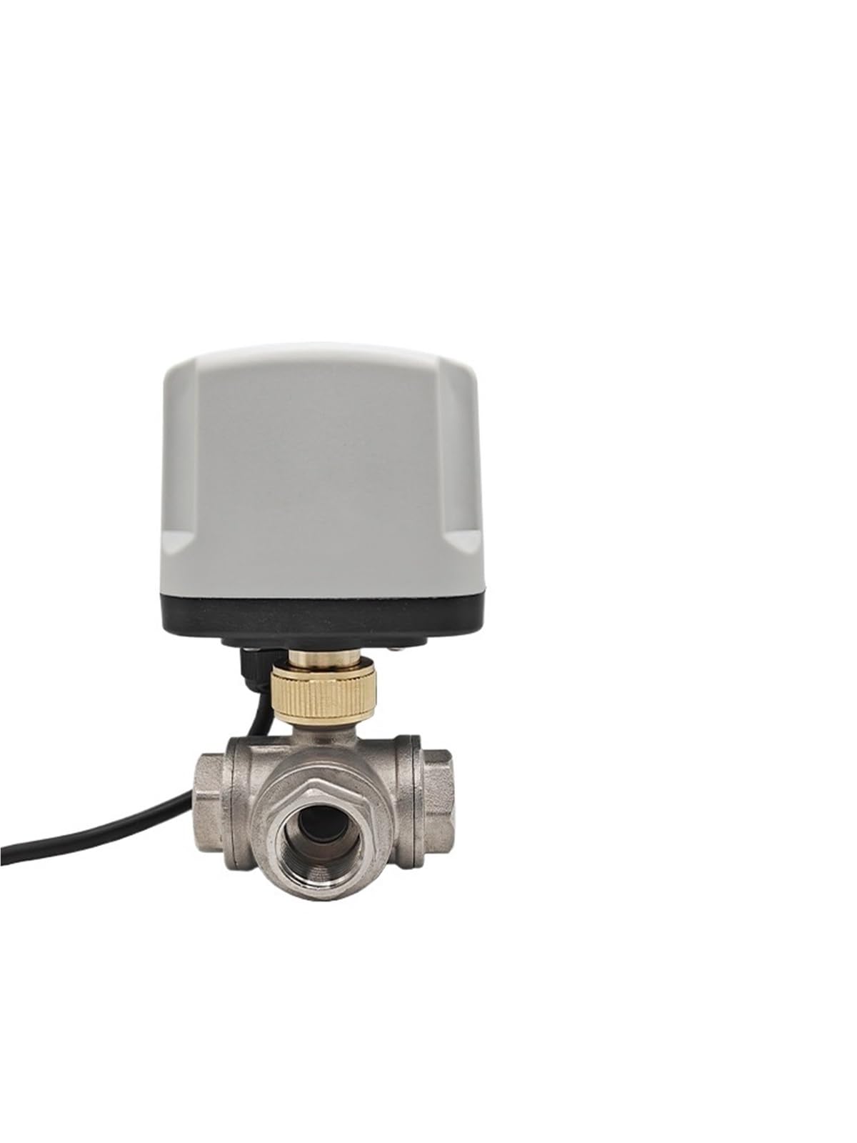 Vanne motorisée 3 voies DN15 T acier inoxydable 12V électrique étanche IP65 pour tuyau demi pouce