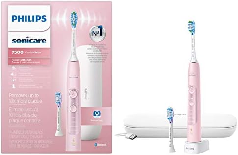 SONICARE Adult Philips Hx9690/07 Expertclean 7500 Bluetooth Rechargeable Electric Toothbrush Pink, 1 Piece