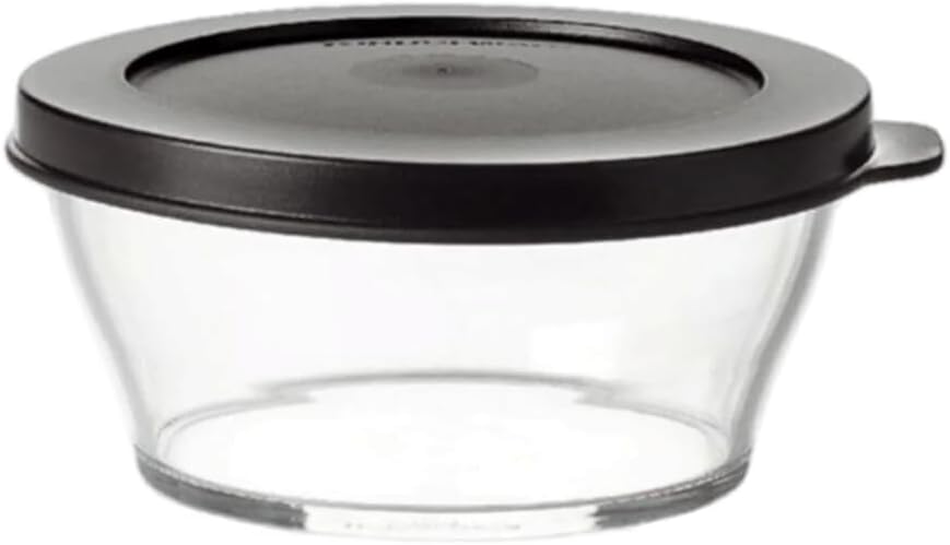 Tupperware Royal Serisi 610 ml Saklama Kabı, Şeffaf, Siyah Kapak