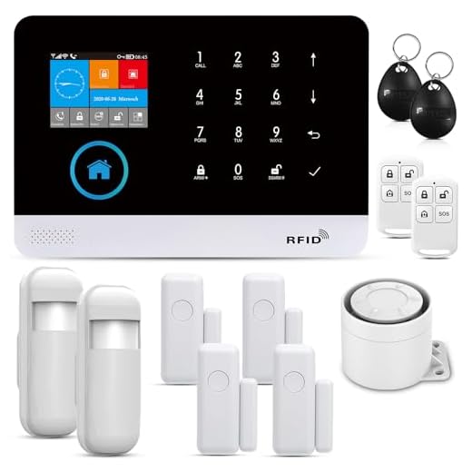 PGST Allarme Casa Senza Fili WiFi Wireless,GSM&WIFI, APP Smartlife e TUYA,12 Kits Sistema Allarme Casa, con Sirena, Sensori Per Porta Finestre, Sensore di Movimento