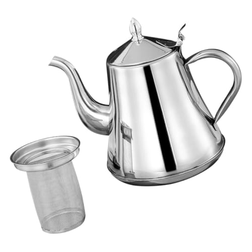 PHENOFICE Tetera sin Olor de Acero Inoxidable con Filtro y Boquilla Larga 1500ml Diseño Moderno y Elegante para Café y Agua Adecuada para Oficinas y Cafeterías
