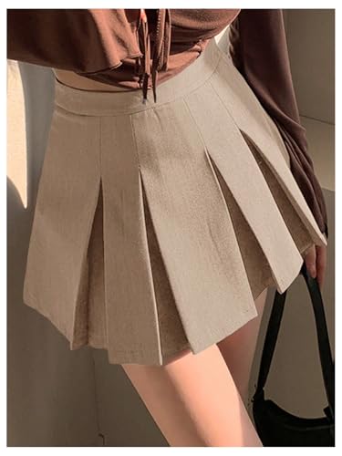 SOLY HUX Women's Pleated Skirt High Waisted A Line Casual Mini Skirts4