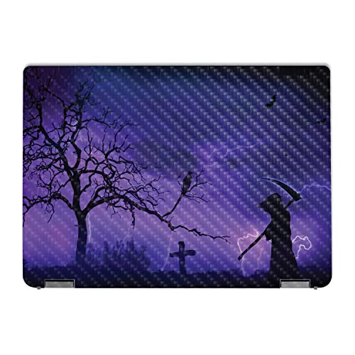 MightySkins Carbon Fiber Skin Compatible with Lenovo IdeaPad Flex 5 14" (2022) Full Wrap Kit - Mystic Reaper | Protective, Durable Textured Carbon Fiber Finish | Easy to Apply | Made in The USA