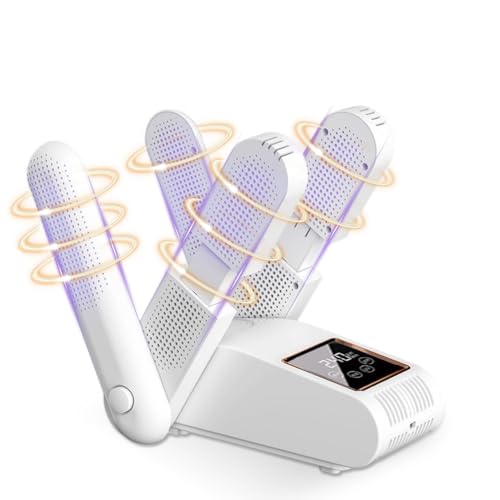 Elektrisk skotork, elektrisk fotvärmare, skovärmare, skovärmare, skor stöveltork, pjäxtork, UV-ljus aktivt kol dubbel antibakteriell, antibakteriell lukt, för sko (A)