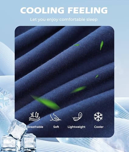 BAMBOO COOL Men's Pajama Pants Cooling Lounge Sleep Short Bottoms Soft Comfy Summer Pj Shorts Sleepwear Pajamas with Pockets2