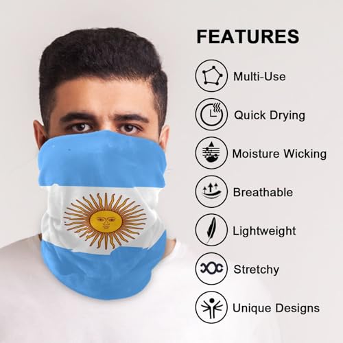 Image of Men Women Bandanas Neck Gaiter Headwrap Balaclava | Seamless Face Cover Scarf Neck Warmer Breathable Headwear for Hiking Cycling