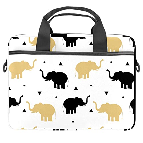 Sacoche ordinateur portable 13.3 anti-choc avec bandoulière ELEPHANT NOIR léopard