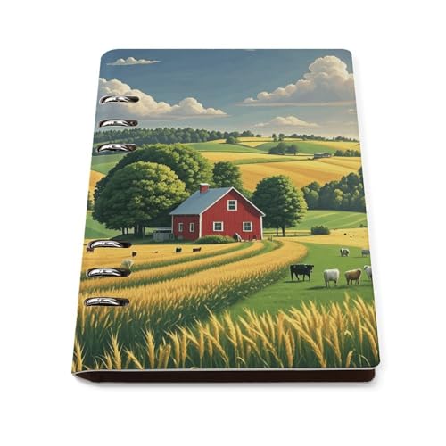 Carnet A5 en cuir synthétique Country Farm rechargeable avec 90 feuilles