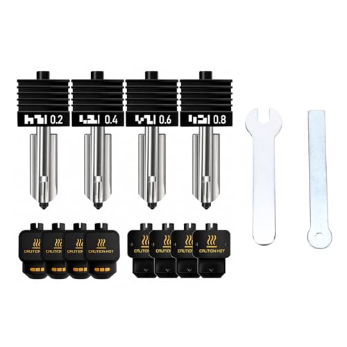 Luocute Hotend �L�b�g�����p���{ 3D �v�����^�A0.2/0.4/0.6/0.8mm �d���X�`�[���m�Y���A�V���R���\�b�N�X 4 �t���AX2D P2S H2S H2D A1 A1 Mini �p�N�C�b�N�X���b�v�G�g���[�_�[�v�����g�w�b�h