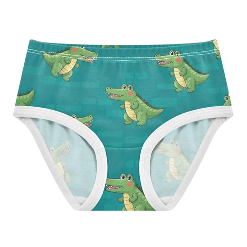 Artistic Toddlers Underwear Floral 2t Cotton Little Girl Panties Cute Cartoon Crocodiles Blue Kids Briefs Undies