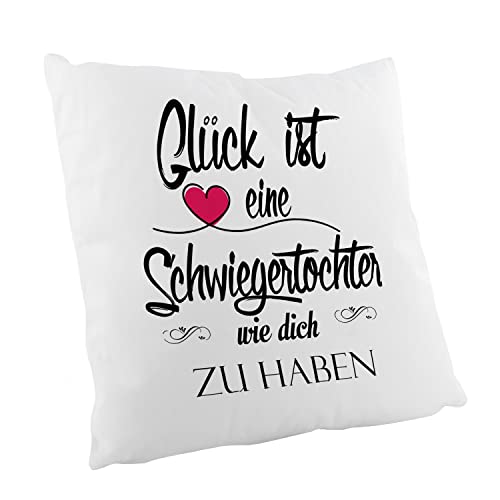 Crealuxe Kissen303 Zierkissen Schwiegertochter Geschenk