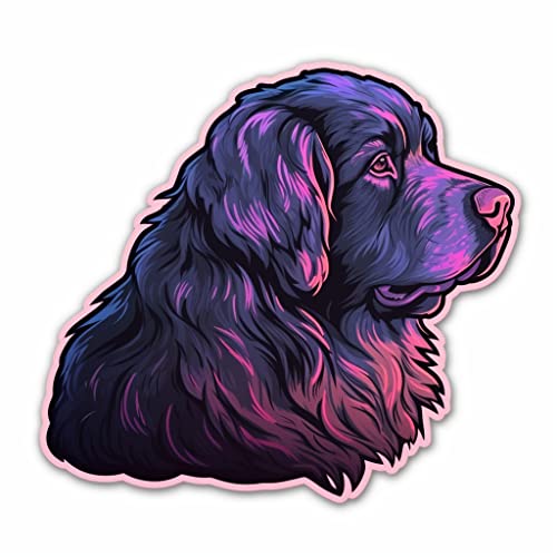 Image of Yoonek Graphics Newfoundland Dog Vinyl Decal Sticker for Car, Laptop, Tumbler, More. #009768-6