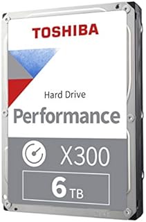 Toshiba X300 6TB Performance & Gaming 3.5-Inch Internal Hard Drive – CMR SATA 6.0 GB/s 7200 RPM 256 MB Cache - HDWR160XZSTA