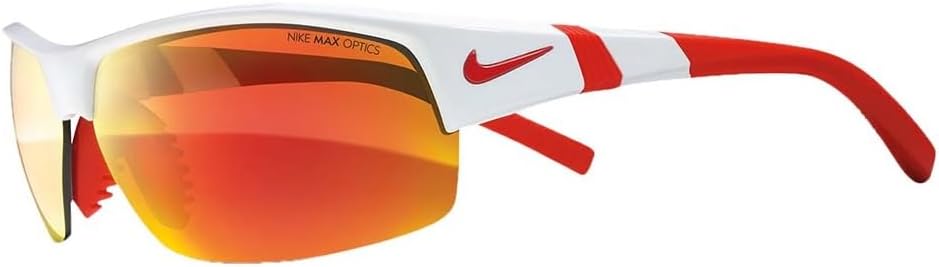 Nike Sun Unisex Skylon Ace 22 Sunglasses, White/Grey Red Mirror, One Size
