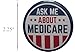 Ask Me About Medicare pin - Patriotic - single 2.25