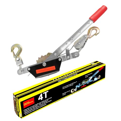 Guincho Manual Catracado Tirfor 4 Toneladas Alavanca Arraste Jet Ski Carro Arvore Gancho Aço Forjado