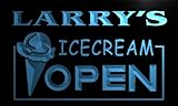 ADVPRO x0029-tm Larry's Icecream Shop Open Custom Personalized Name Neon Sign