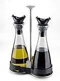 Garantía: 2 años Peugeot Saveurs Fraiches Balsam Duo-Aceitera de vinagrera portátil, Cristal, Transparente/Acero Inoxidable, 16,6 x 8,5 x 23,3 cm
